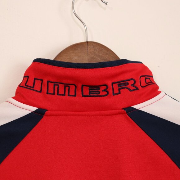 Vintage Y2K Umbro Zip Up Training Jacket Red/Navy Men's Size Small - Picture 7 of 9